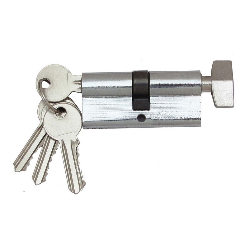 Цилиндр замка Fortezi IC-80 (40*40) k/thumb перфорированый ключ CP (полированный хром)