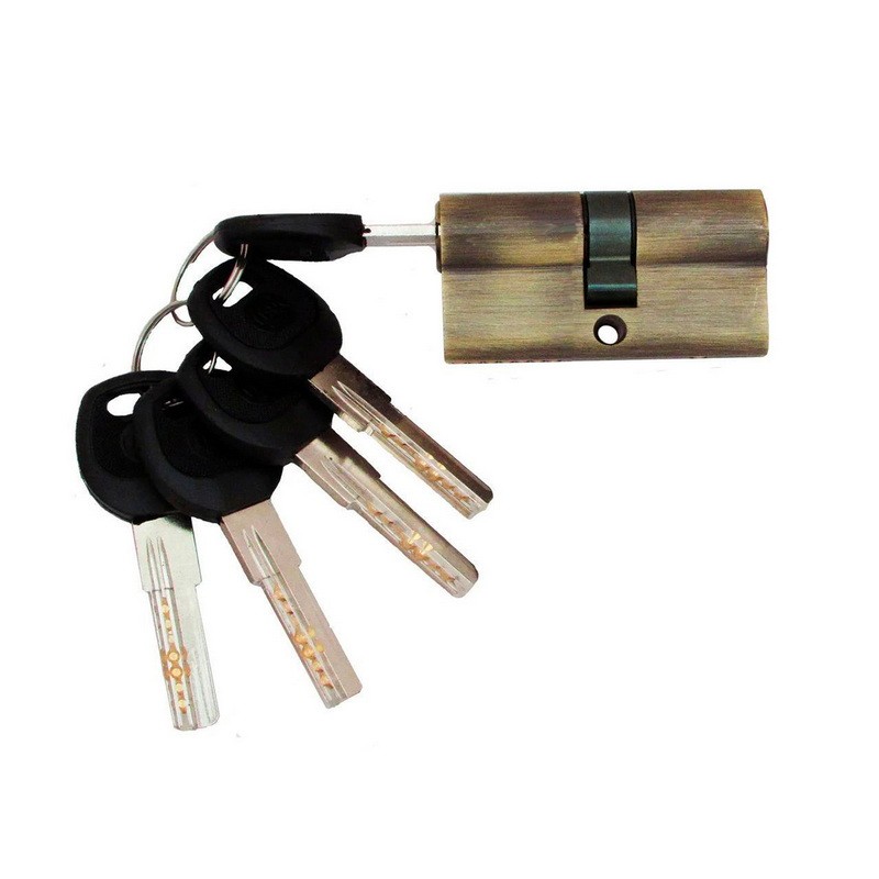 Цилиндр замка USK B-70 (35*35) k/k перфорированый ключ AB (старая бронза)