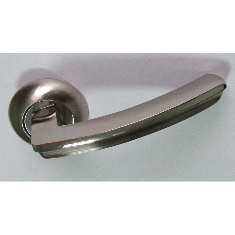 Ручки на розетах USK A-58185 L-130 BN/NP (шлифованный никель/полированный никель)