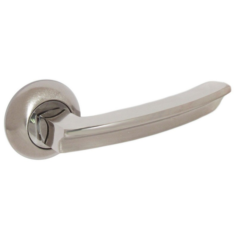 Ручки на розетах USK A-58185 L-150 BN/NP (шлифованный никель/полированный никель)