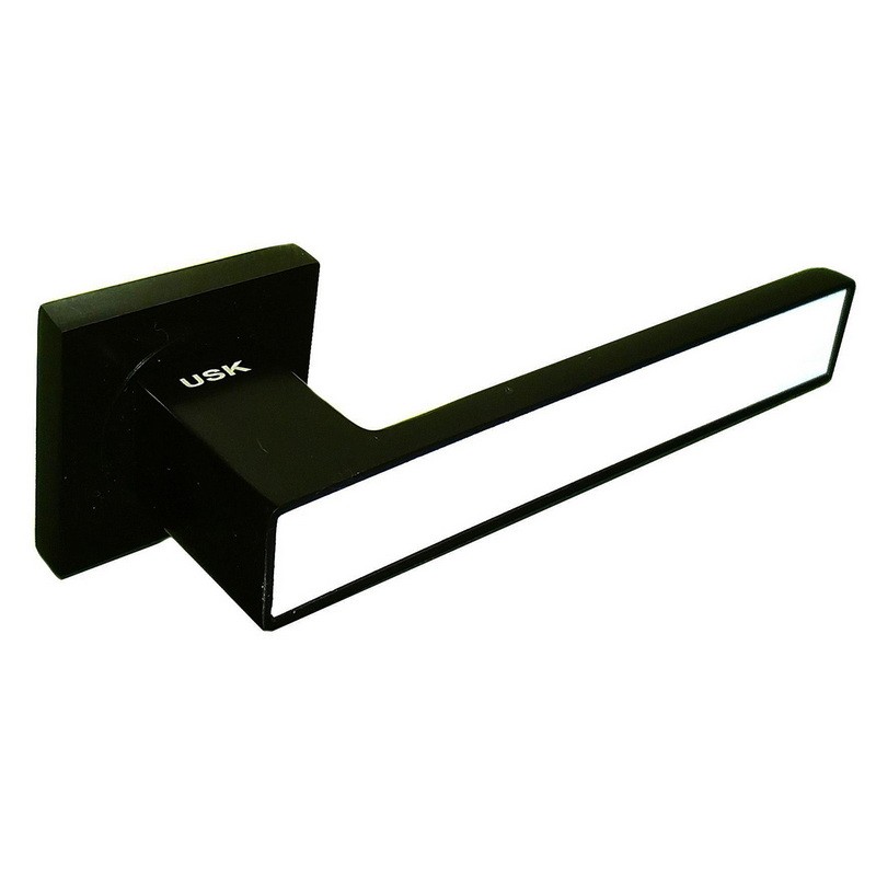 Ручки на розетах USK A-80048 BLACK/WHITE (черный/белый)