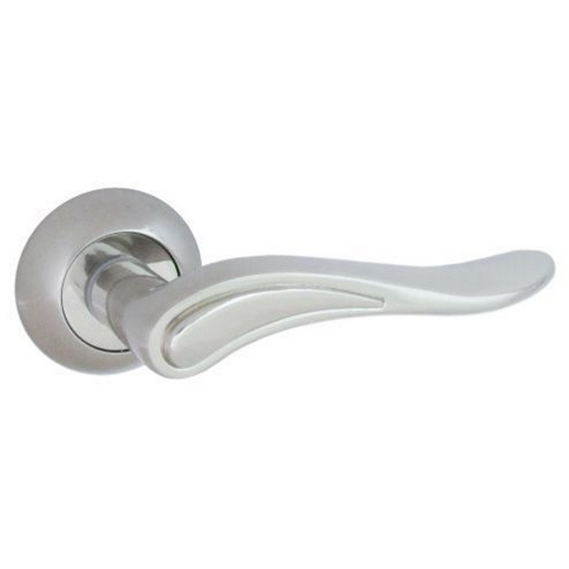 Ручки на розетах USK A-58202 BN/NP (шлифованный никель/полированный никель)