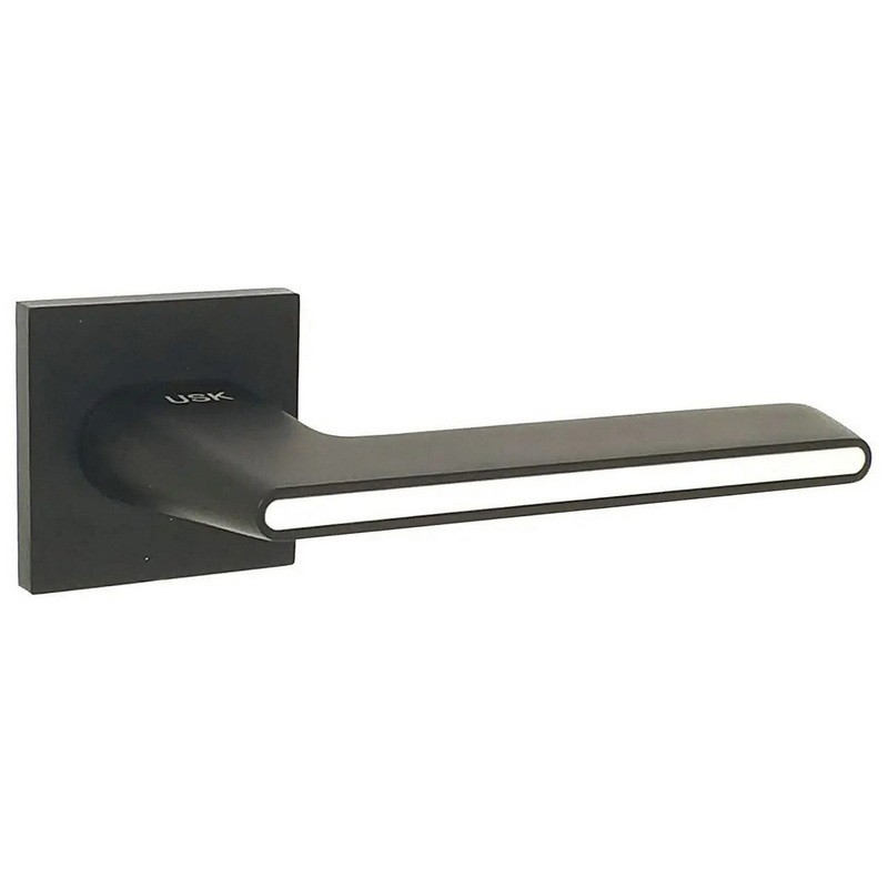 Ручки на розетах USK A-90030 BLACK/WHITE (черный/белый)