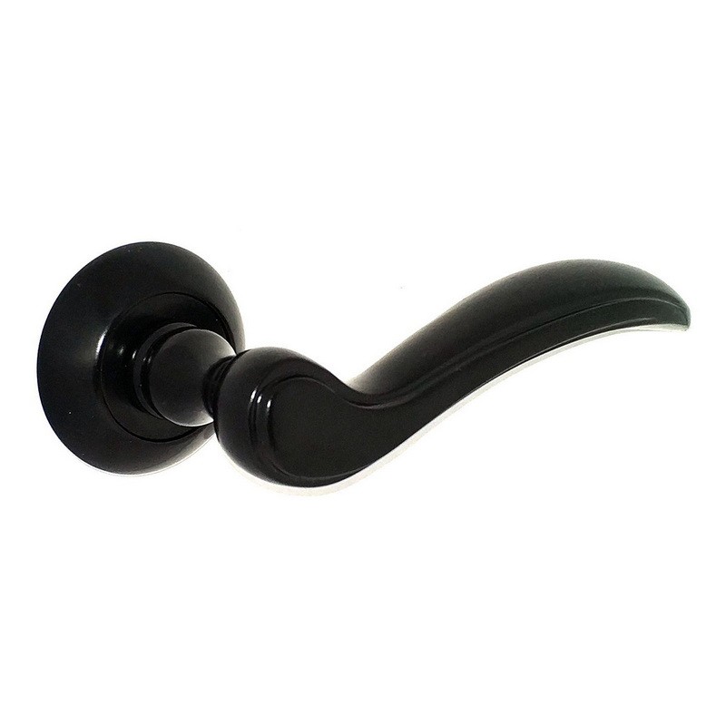 Ручки на розетах AF-58214 BLACK (черный)