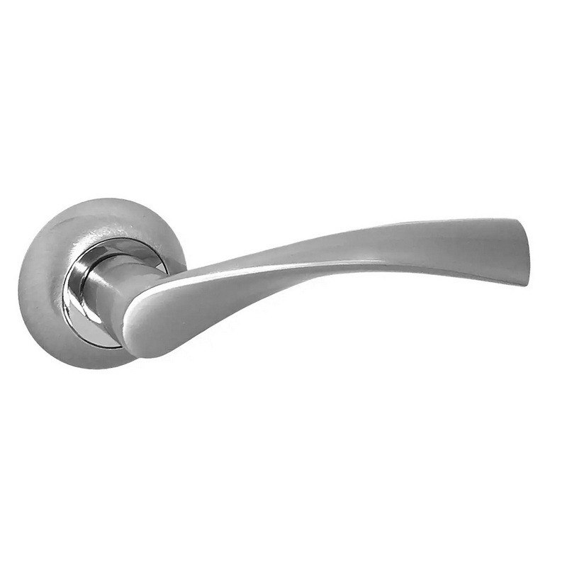 Ручки на розетах USK A-58012 BN/PB (шлифованный никель/полированная латунь)