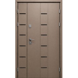 Вхідні двері «Ніка Браун» 1200 мм Redfort RAL 8017 Т147 / темний дуб